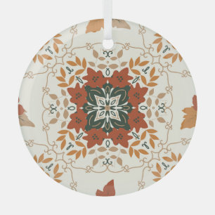 Ornement En Verre Chuchotements d'Automne : Mélange Géométrique Flor