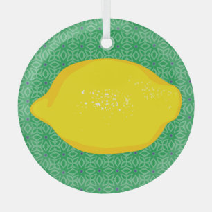 Ornement En Verre Citron