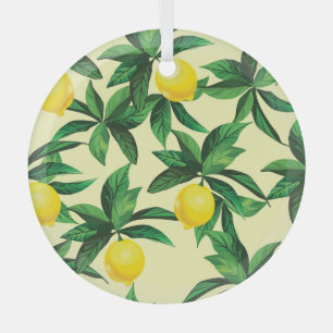 Ornement En Verre citron vintage, motif sans couture décorative
