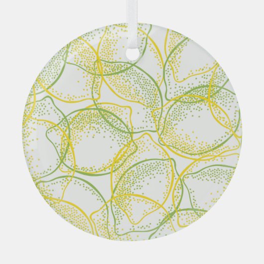 Ornement En Verre Citrons et Limes : Motif frais. (Recto)