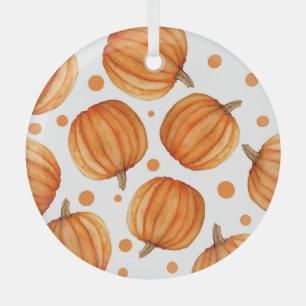 Ornement En Verre Citrouilles dessinés à la main : motif d'Halloween