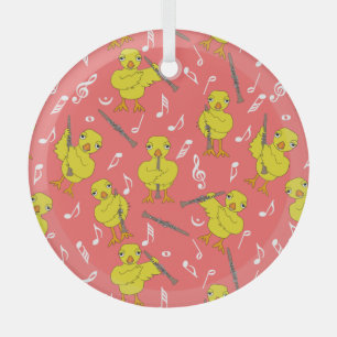 Ornement En Verre Clarinet Chick Clarinets Notes musicales Céramique