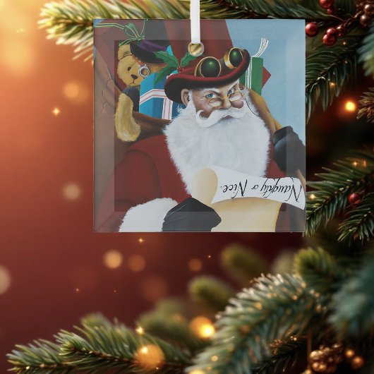 Ornement En Verre Clause du Père Noël victorien