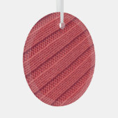 Ornement En Verre Closeup stripy crochet texture. (Avant droite)