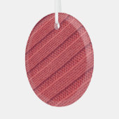 Ornement En Verre Closeup stripy crochet texture. (Avant gauche)