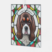 Ornement En Verre Cocker Spaniel Chien "Verre Tiré" (Avant gauche)