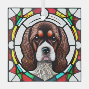 Ornement En Verre Cocker Spaniel Chien "Verre Tiré"