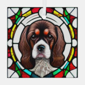 Ornement En Verre Cocker Spaniel Chien "Verre Tiré" (Verso)