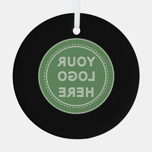 Ornement En Verre Code QR noir élégant et élégant (Verso)