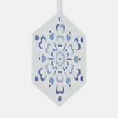 Ornement En Verre Coeur neigeux (Avant droite)