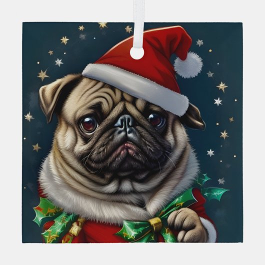 Ornement En Verre Collection Puggy Claus (Verso)