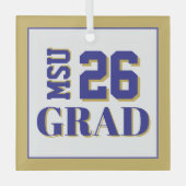 Ornement En Verre College Grad '26 (Recto)