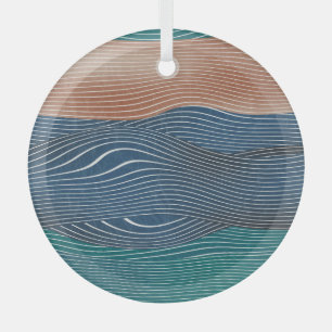 Ornement En Verre Collines naturelles : motif sans soudure.