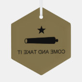 Ornement En Verre Come & Take It ! Flag de Texas State (Verso)