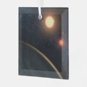 Ornement En Verre Concept de l'artiste illustrant Kepler-16b. (Avant gauche)