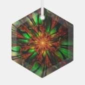 Ornement En Verre Conception de fleurs fractales abstraites.   (Recto)