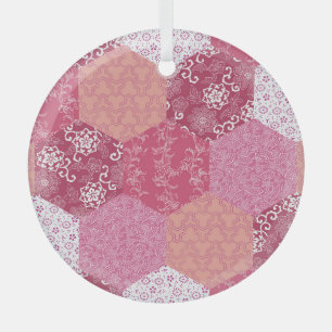 Ornement En Verre Conception de Motif de Patchwork de style japonais