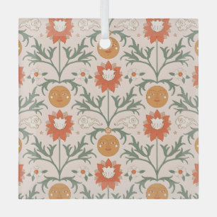 Ornement En Verre Conception de motif sans couture de soleil floral