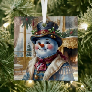 Ornement En Verre Conception de Noël du Père Noël ours polaire
