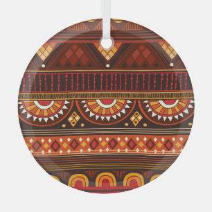 Ornement En Verre Conception Tribal sans soudure pour diverses utili