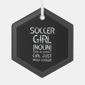 Ornement En Verre Cool fille de football (Recto)