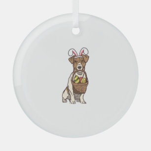 Ornement En Verre Costume lapin de chien de Pâques Festival chrétien