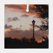 Ornement En Verre Coucher de soleil Stormy Texas (Verso)