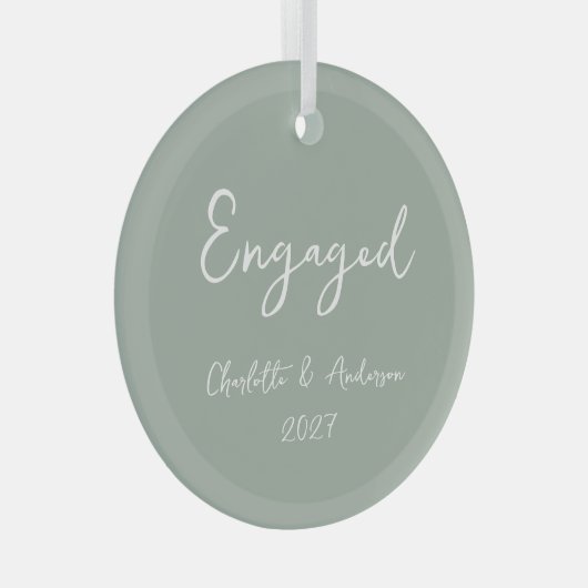 Ornement En Verre Couple engagé personnalisé Sage manuscrit manuscri (Avant droite)