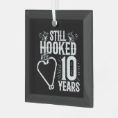 Ornement En Verre Couples mariés 10 ans (Avant gauche)