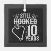 Ornement En Verre Couples mariés 10 ans (Recto)