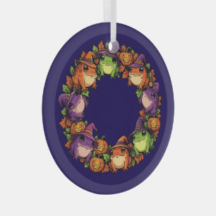 Ornement En Verre Couronne fantaisiste ornée de crapauds Jackolanter
