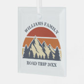 Ornement En Verre Coutume Famille Réunion Road Trier Sunset Keepsaké (Avant gauche)