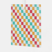 Ornement En Verre Cozy classroom diagonal checkerboard pattern (Avant gauche)