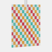 Ornement En Verre Cozy classroom diagonal checkerboard pattern (Avant droite)