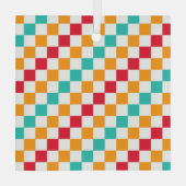 Ornement En Verre Cozy classroom diagonal checkerboard pattern (Verso)
