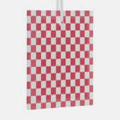Ornement En Verre Cranberry fizz checkerboard pattern (Avant droite)