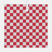 Ornement En Verre Cranberry fizz checkerboard pattern (Verso)