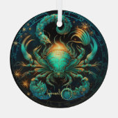 Ornement En Verre Créer votre propre cancer céleste Zodiac (Verso)