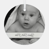 Ornement En Verre Créez facilement votre propre logo Ajouter une pho (Verso)