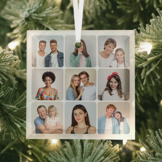 Ornement En Verre Créez vos propres angles ronds 9 Collage photo (Insitu)