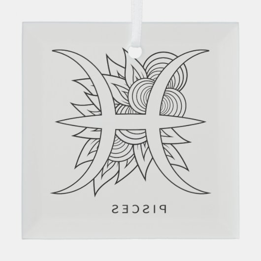 Ornement En Verre Créez vos propres épiceries noires et blanches (Verso)