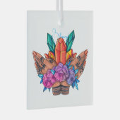 Ornement En Verre Créez vos propres mains hennées Cristaux et Roses (Avant droite)