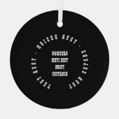 Ornement En Verre Créez votre propre (Verso)