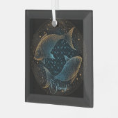 Ornement En Verre Créez votre propre astrologie mystique Poissons Zo (Avant gauche)