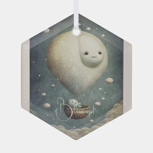 Ornement En Verre Créez Votre Propre Balloon À Air Chaud Rêvé (Recto)