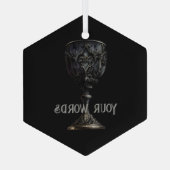 Ornement En Verre Créez votre propre chalice gothique noir (Verso)