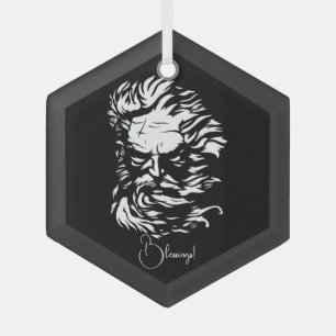 Ornement En Verre Créez votre propre chef Zeus