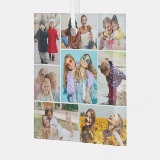 Ornement En Verre Créez votre propre collection de photos 8 (Avant gauche)