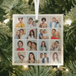 Ornement En Verre Créez votre propre collection photo 16<br><div class="desc">Créez votre propre collection photo de 16 photos pour Noël, Anniversaires, Mariages, Anniversaires, Diplômes, Fête des pères, Fête des Mères ou toute autre occasion spéciale, avec notre outil de design facile à utiliser. Ajoutez vos photos préférées d'amis, de famille, de vacances, de loisirs et d'animaux de compagnie et vous aurez...</div>