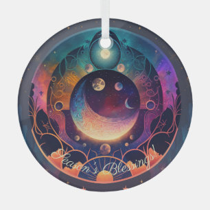 Ornement En Verre Créez Votre Propre Croissant de Lune Arc-en-ciel M